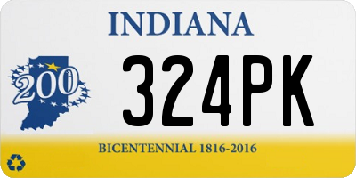 IN license plate 324PK