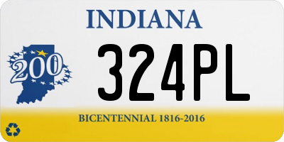 IN license plate 324PL