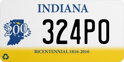 IN license plate 324PO