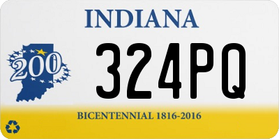 IN license plate 324PQ