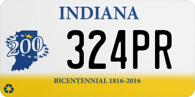 IN license plate 324PR