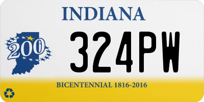 IN license plate 324PW