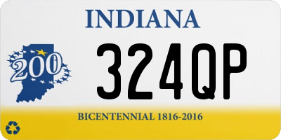 IN license plate 324QP