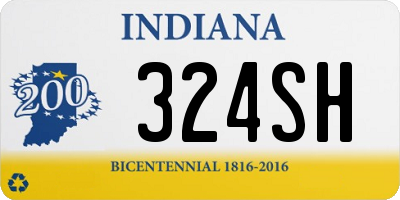 IN license plate 324SH