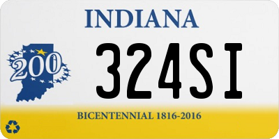 IN license plate 324SI