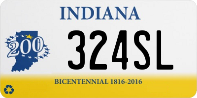 IN license plate 324SL