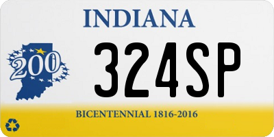 IN license plate 324SP