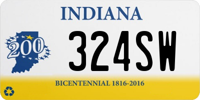 IN license plate 324SW