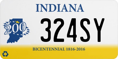 IN license plate 324SY