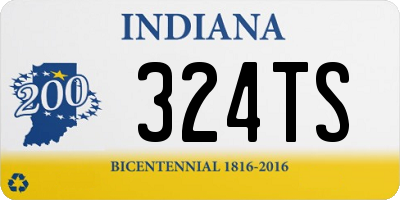 IN license plate 324TS