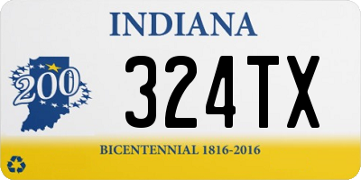 IN license plate 324TX