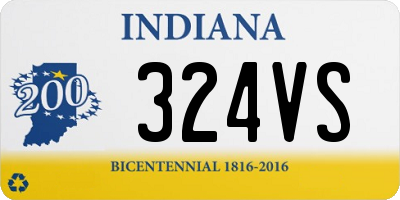 IN license plate 324VS