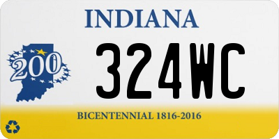 IN license plate 324WC