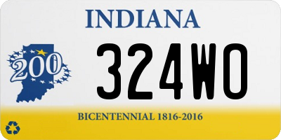 IN license plate 324WO