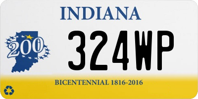 IN license plate 324WP
