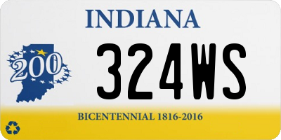 IN license plate 324WS