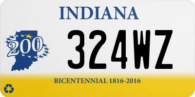 IN license plate 324WZ