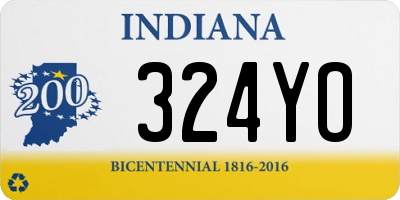 IN license plate 324YO