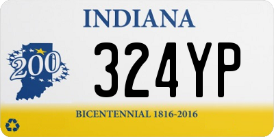 IN license plate 324YP