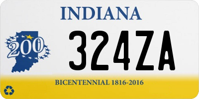 IN license plate 324ZA