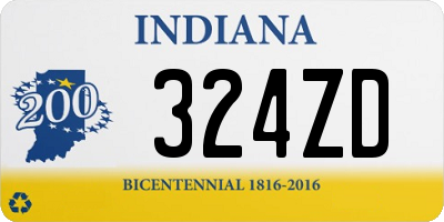 IN license plate 324ZD