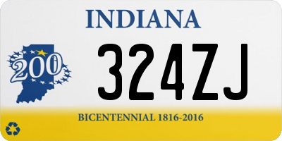 IN license plate 324ZJ