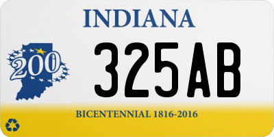 IN license plate 325AB