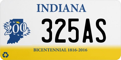 IN license plate 325AS