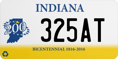 IN license plate 325AT