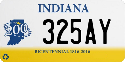 IN license plate 325AY