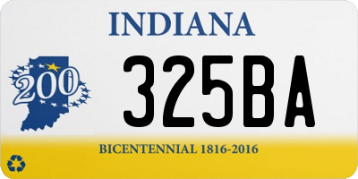 IN license plate 325BA