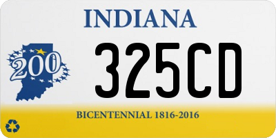 IN license plate 325CD