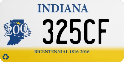 IN license plate 325CF