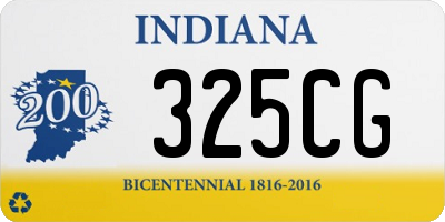 IN license plate 325CG