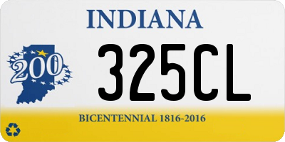 IN license plate 325CL