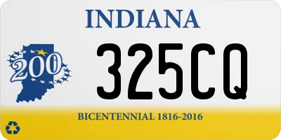 IN license plate 325CQ