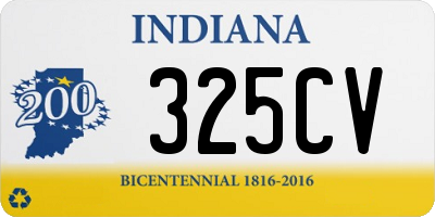 IN license plate 325CV