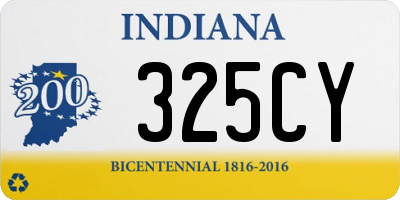 IN license plate 325CY