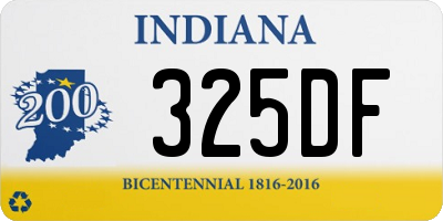 IN license plate 325DF