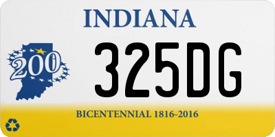 IN license plate 325DG