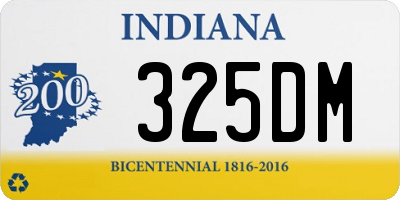 IN license plate 325DM