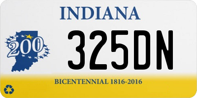 IN license plate 325DN