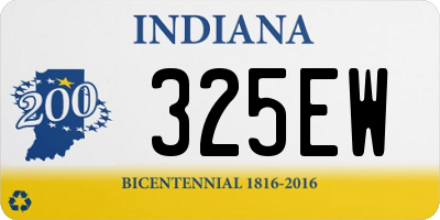 IN license plate 325EW