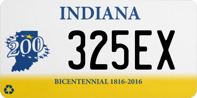 IN license plate 325EX