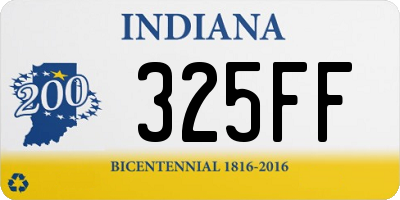 IN license plate 325FF