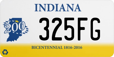 IN license plate 325FG