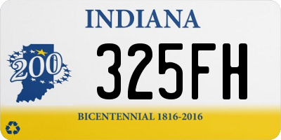 IN license plate 325FH