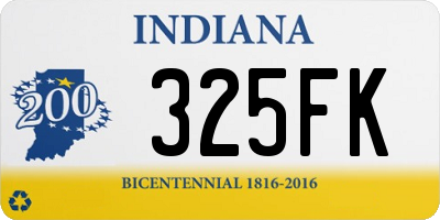 IN license plate 325FK