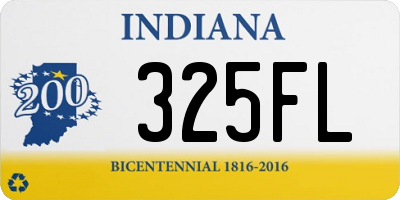 IN license plate 325FL