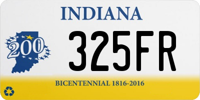 IN license plate 325FR